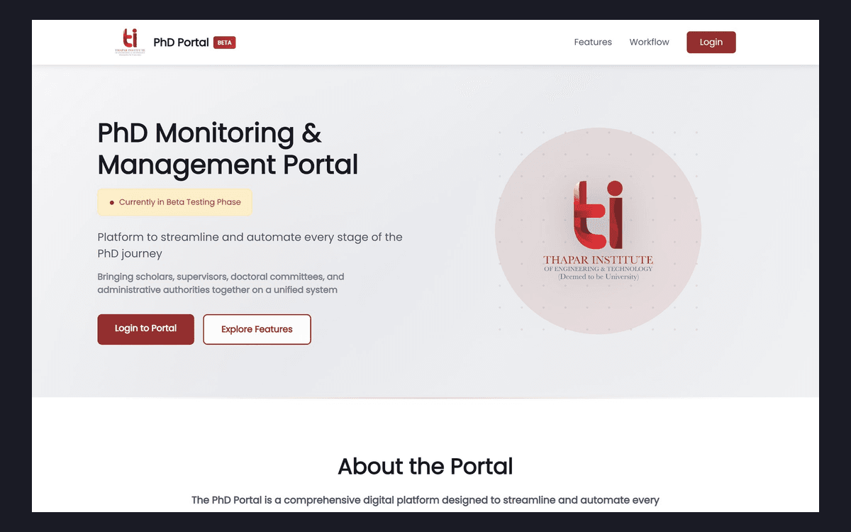 Ph.D. Monitoring System