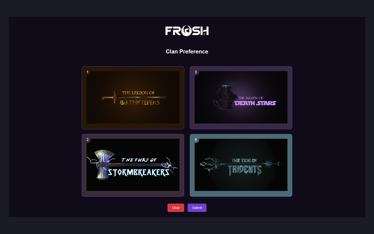 FROSH Ticketing System