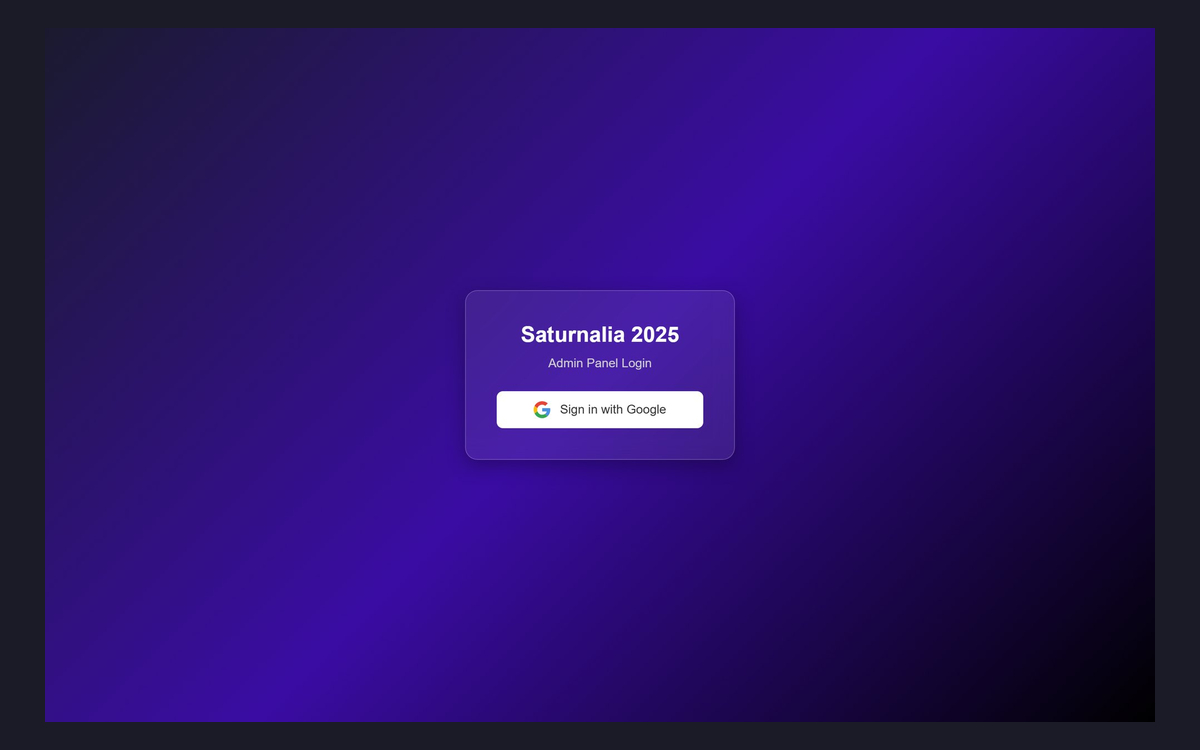 Saturnalia Admin Console